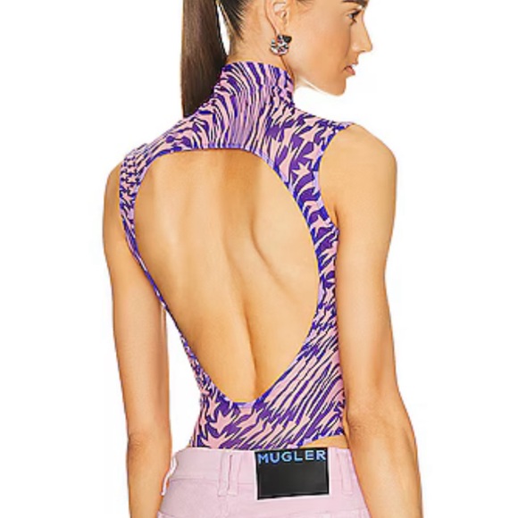 MUGLER Sleeveless High Neck Bodysuit - Picture 3 of 5